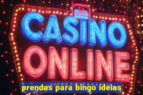 prendas para bingo ideias